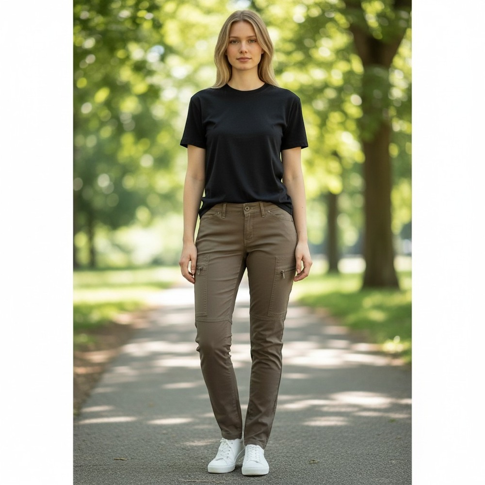 Prana Louisa Pant Skinny Leg Pottery Brown Cargo Pants W4LOUI316 Womens 8 NEW
